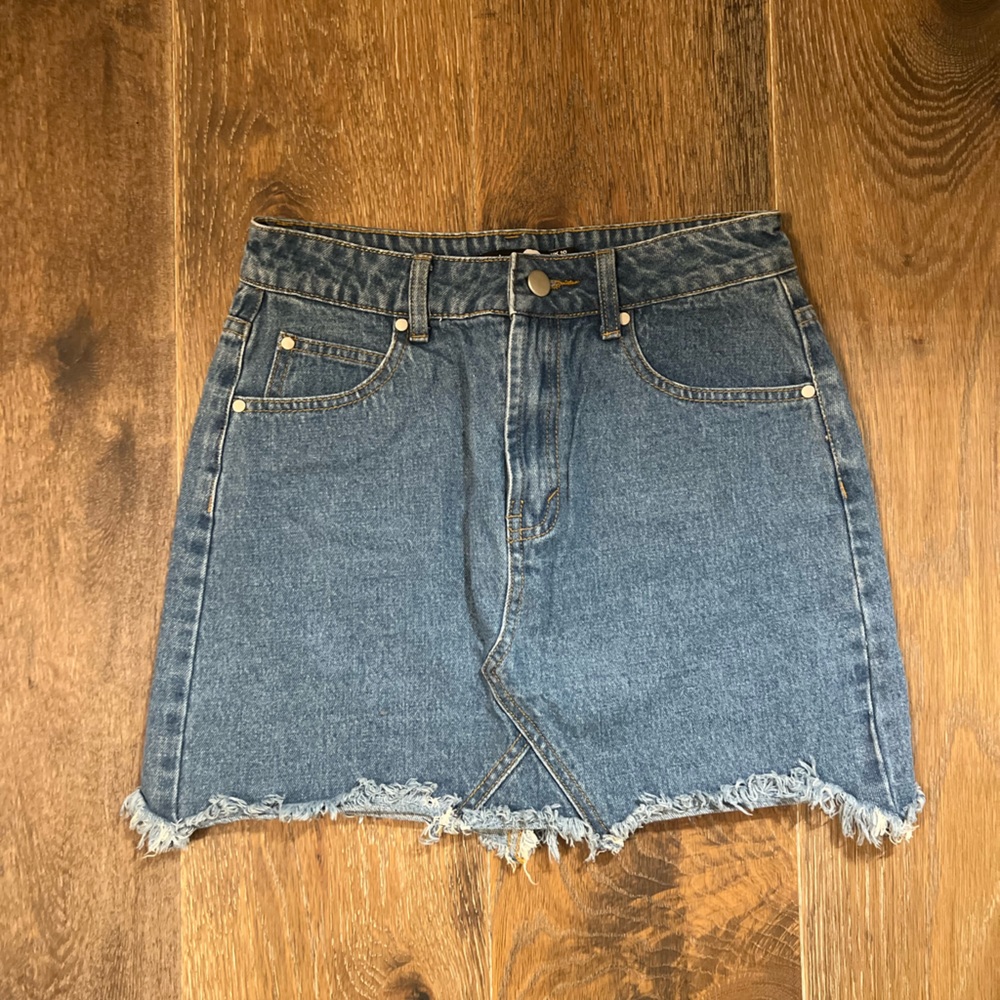 Denim mini skirt